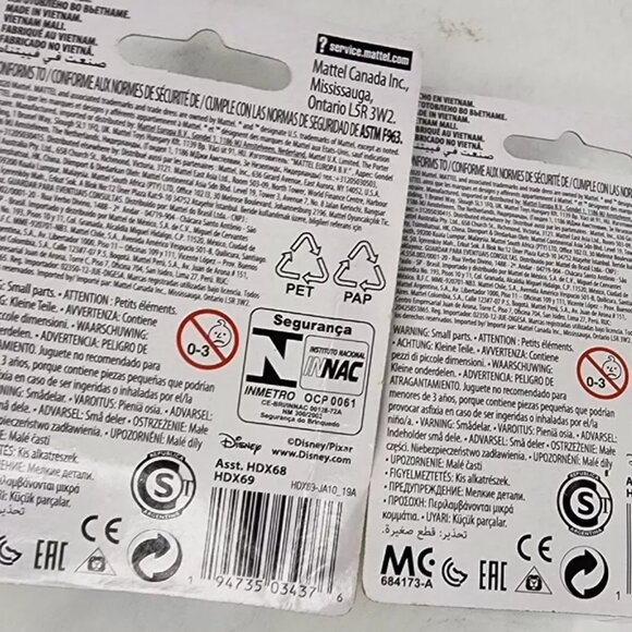 Set of (2) "Wall-E" Mini Figures - Wall-E & Eve - Disney / Pixar - Mattel - Picture 2 of 3